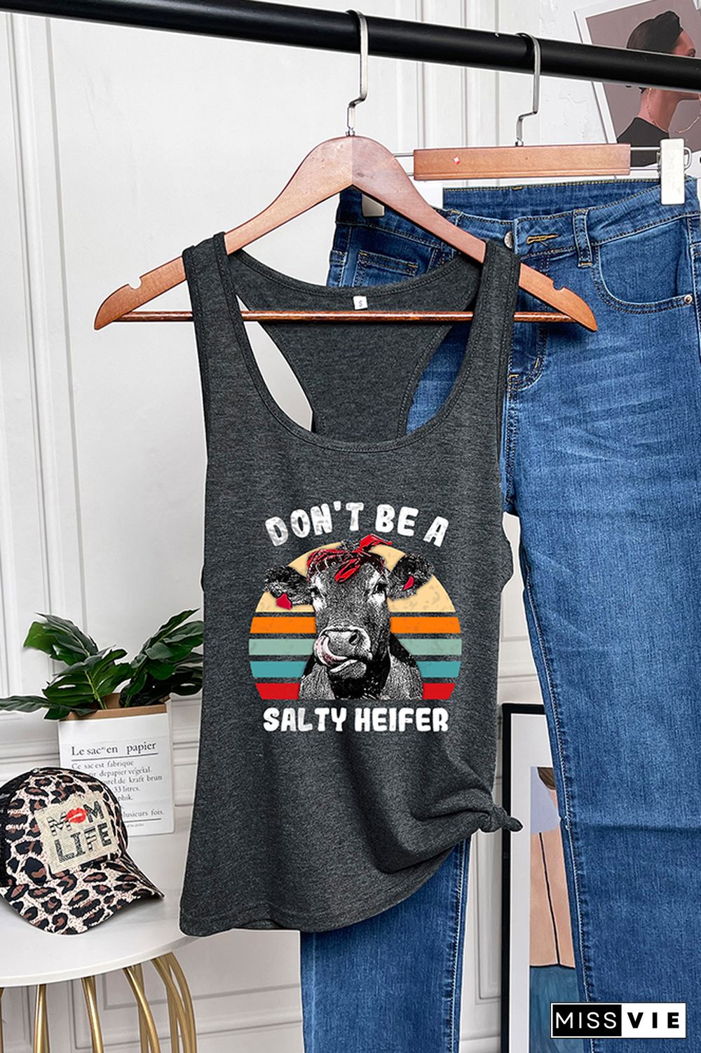 Don't Be A Salty Heifer Sleeveless Tank Top Wholesale