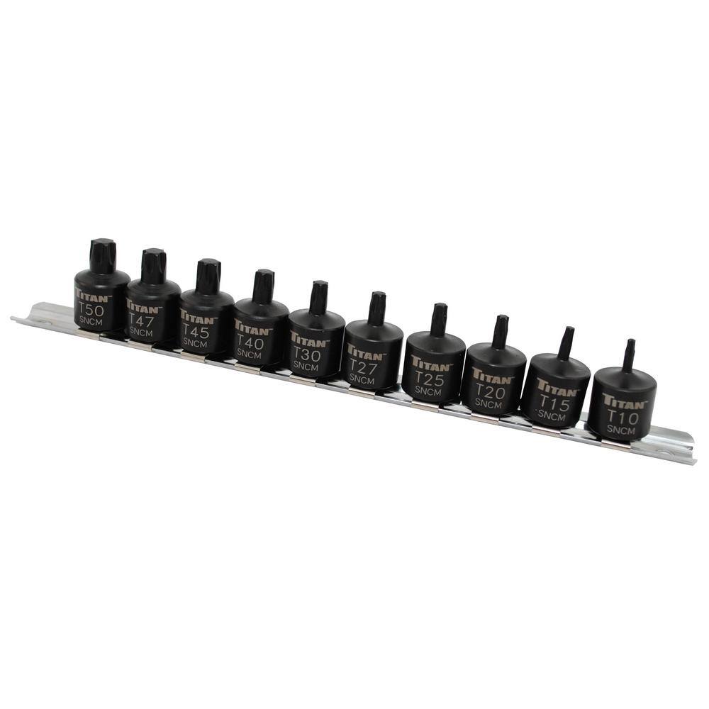 TITAN Stubby Star Bit Socket Set TIT16142