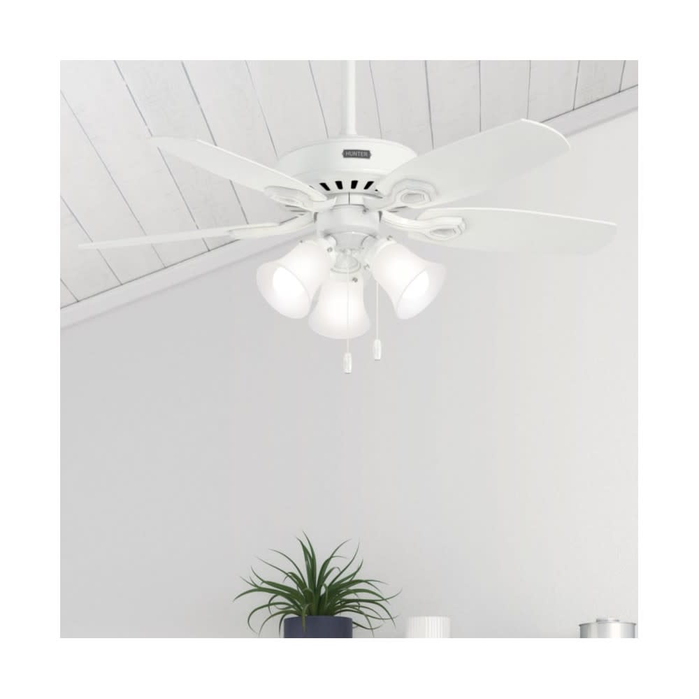 Hunter Builder Ceiling Fan 42 LED Indoor Snow White