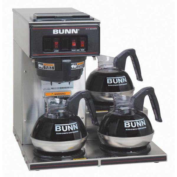 Bunn VP17-3 3L 12-Cup Commercial Coffee Maker 3 Lower Warmers 13300.0003 13300.0003