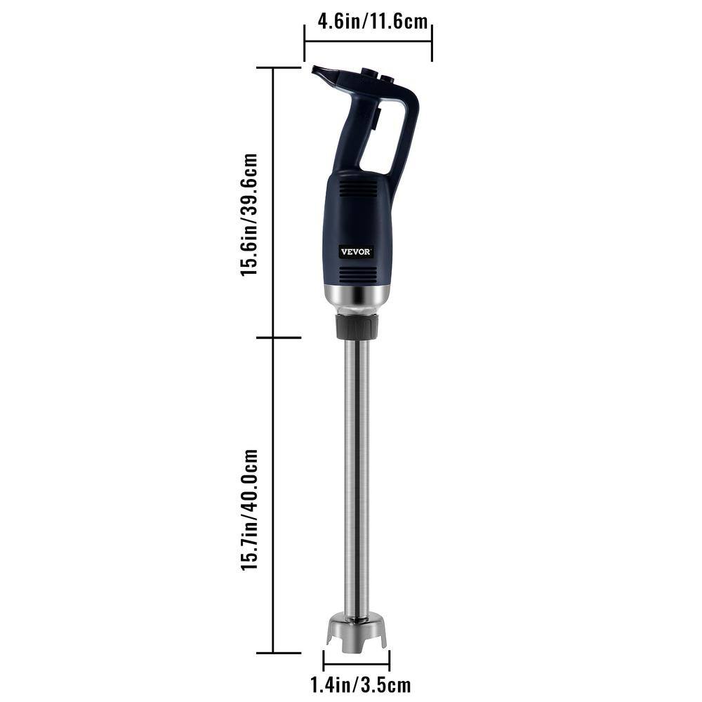 VEVOR 15.7 in. Blue Commercial Immersion Blender 750-Watt Variable Speed with Removable Shaft Hand Blender SCJBQ750W40CMUMWCV1