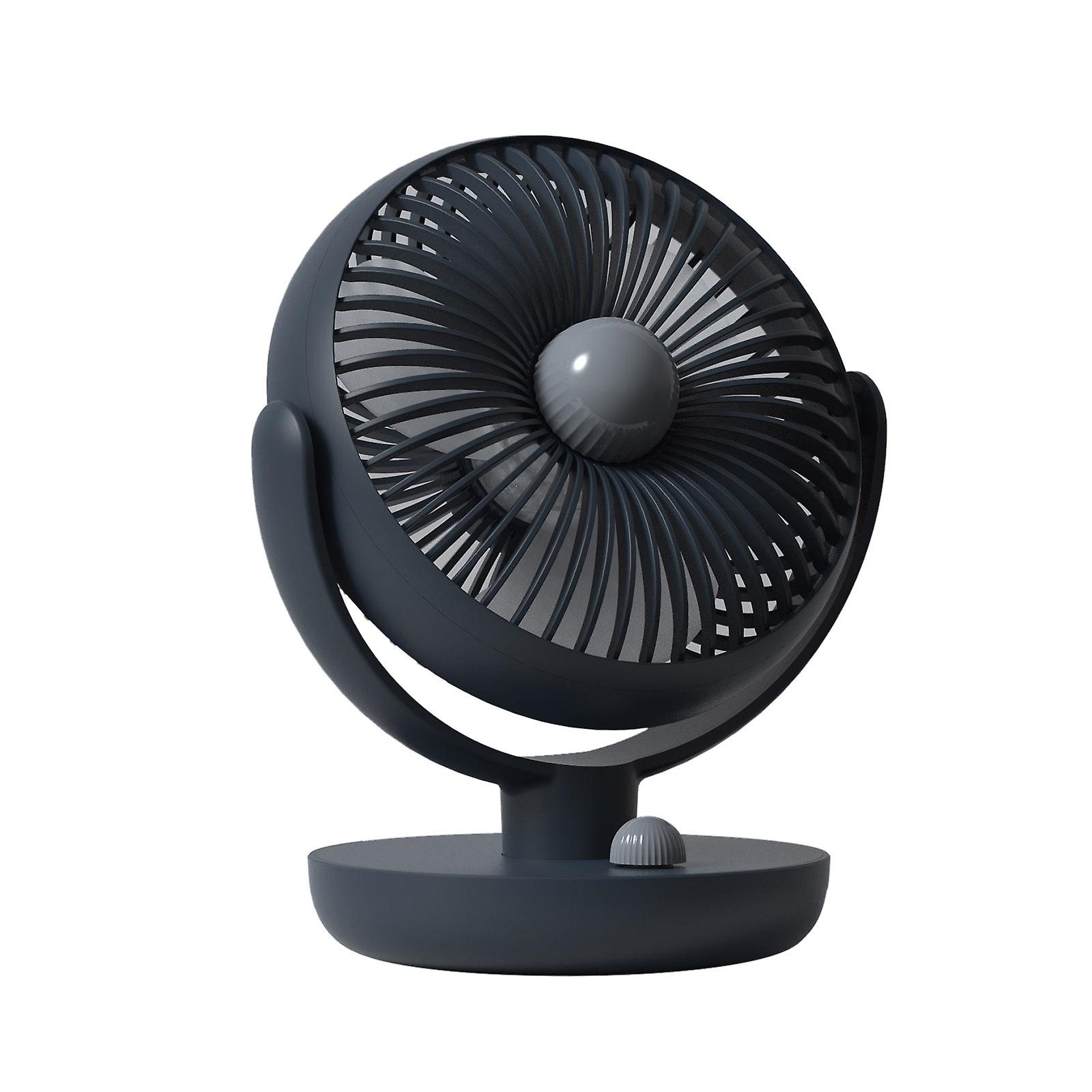 Dark Blue Desk Fan Portable Personal Fan Desktop Aromatherapy Fan 10 Speeds Adjustable Electric Cooling Fan 120-degree Shaking Head 90-degree Up And D