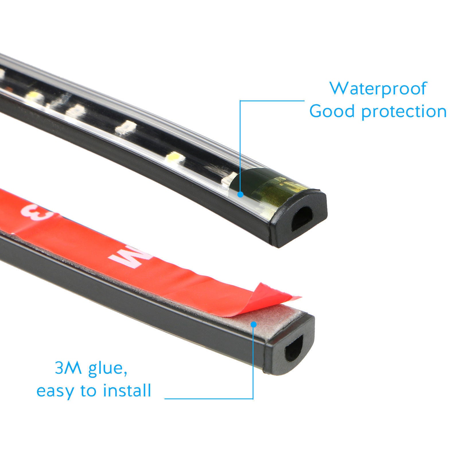 60 Inch LED Truck Tailgate Light Bar Strip， EEEkit Weatherproof Red White Reverse Brake Light with 90 LED， Multi-Function Turn Signal Running for Truck， SUV， RV， Trailer