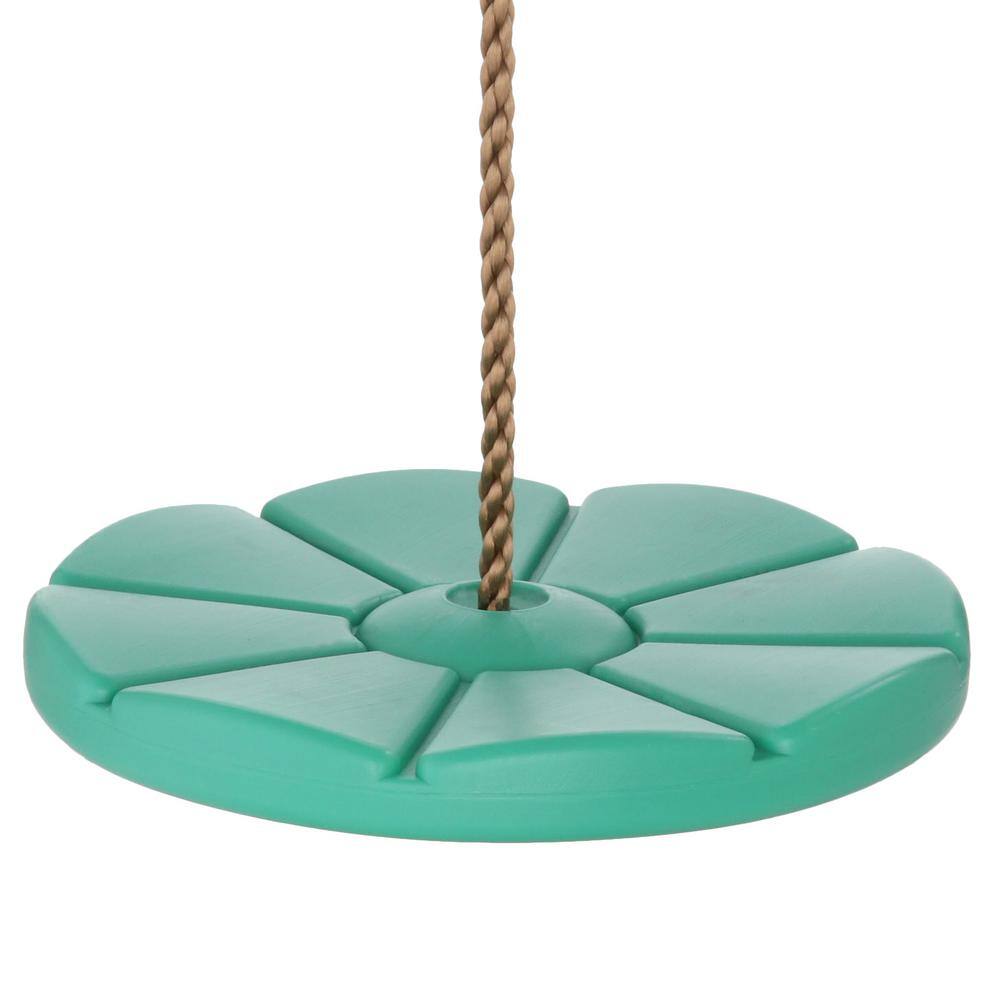 SWINGAN Cool Disc Swing With Adjustable Rope - Fully Assembled - Green SWDSR-GN