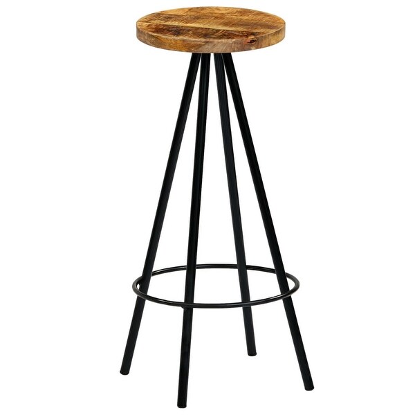 vidaXL Bar Stools 4 pcs Solid Mango Wood - 11.8