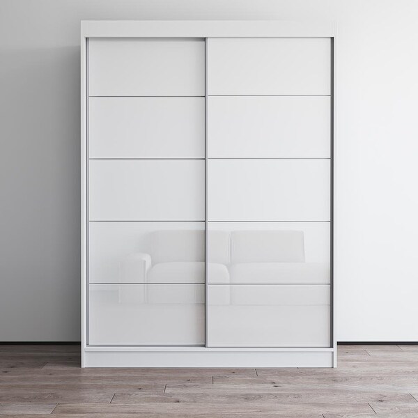 Aria 2 Door Modern High Gloss Wardrobe Armoire - - 28494567