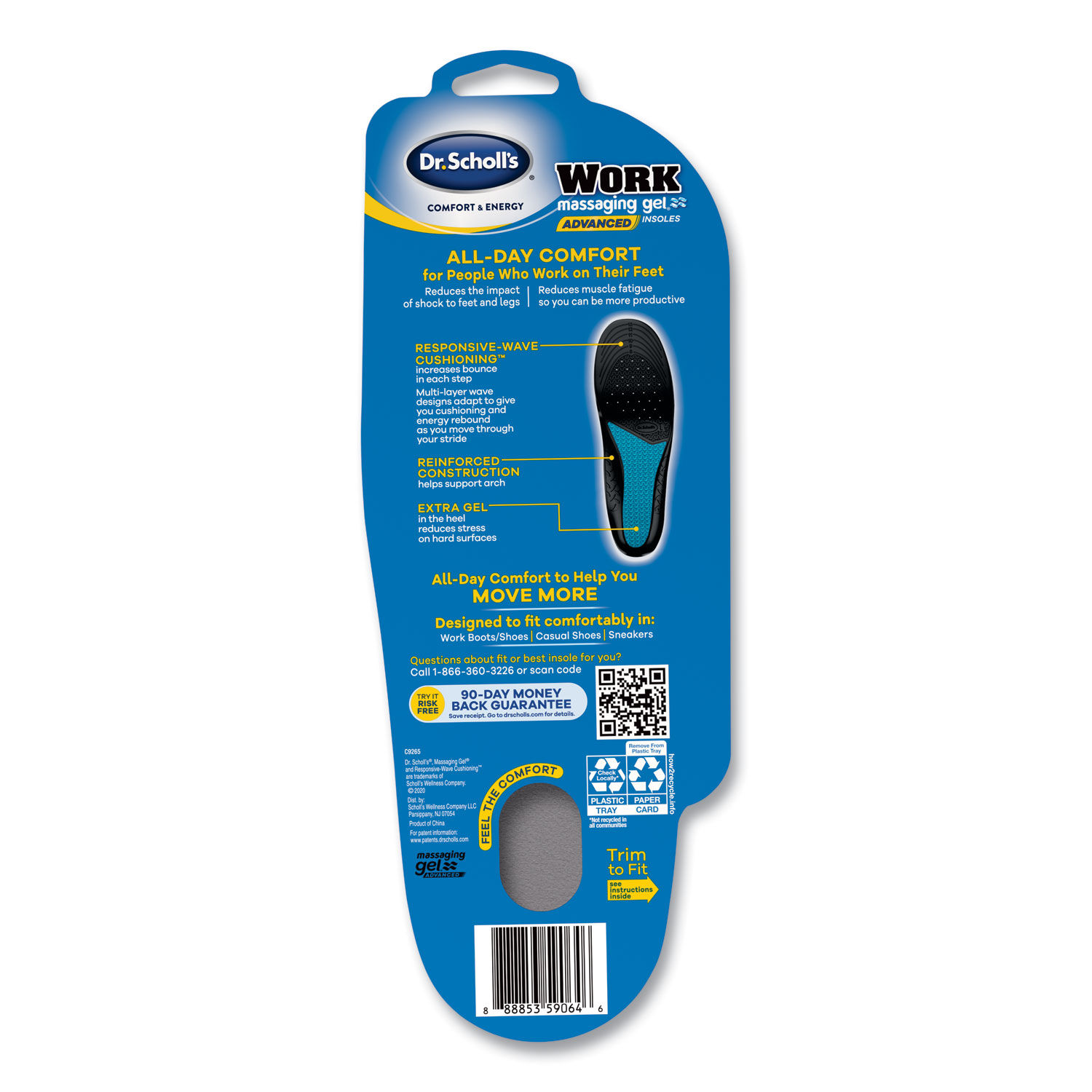 Comfort and Energy Work Massaging Gel Insoles by Dr. Scholl'sandreg; DSC59064