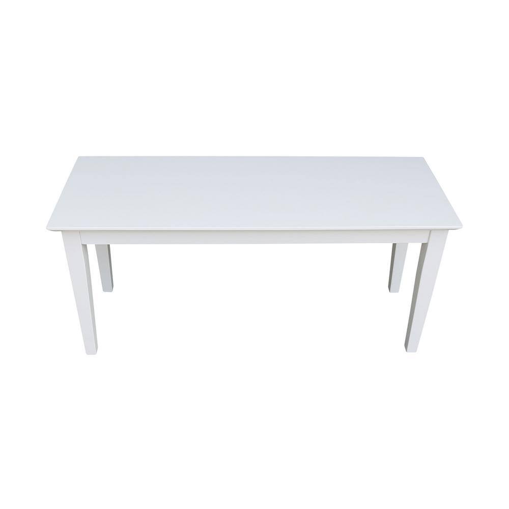 International Concepts Pure White Shaker Bench BE08-39