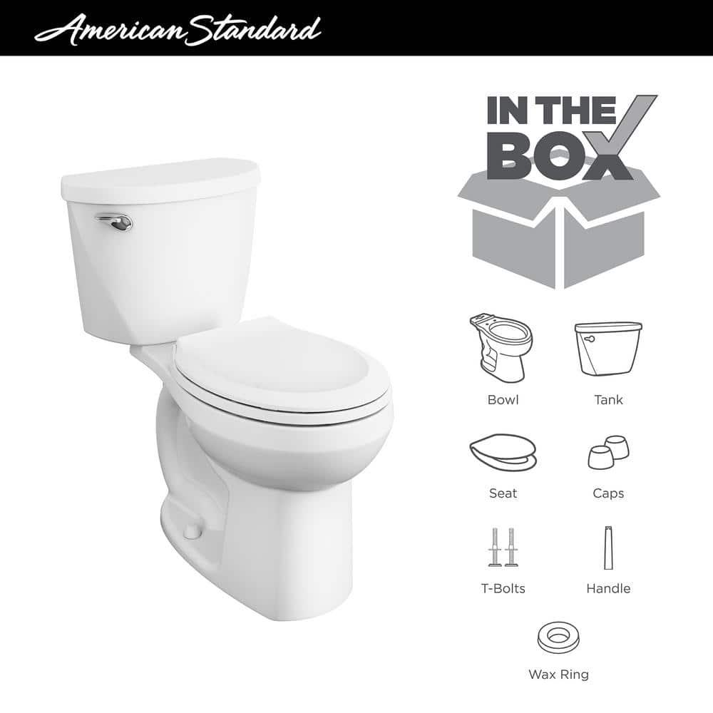 American Standard Reliant 2Piece 128 GPF Single Flush Round Toilet with Slow Close Seat in White