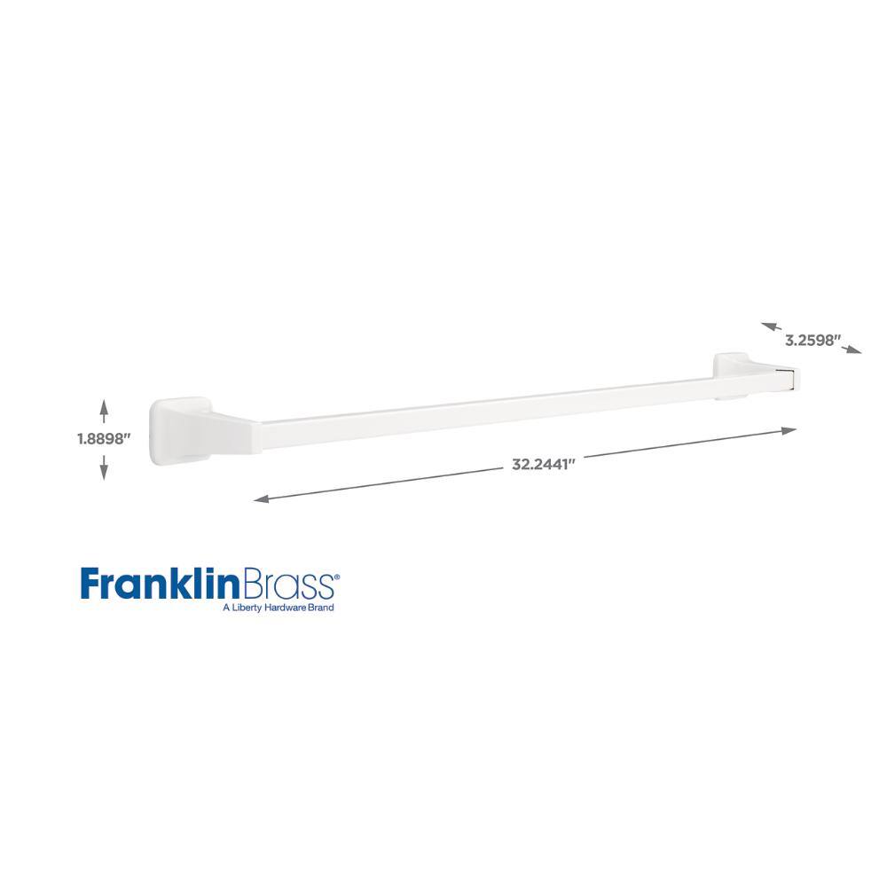 Franklin Brass Futura 30 in. Towel Bar in White D2430W