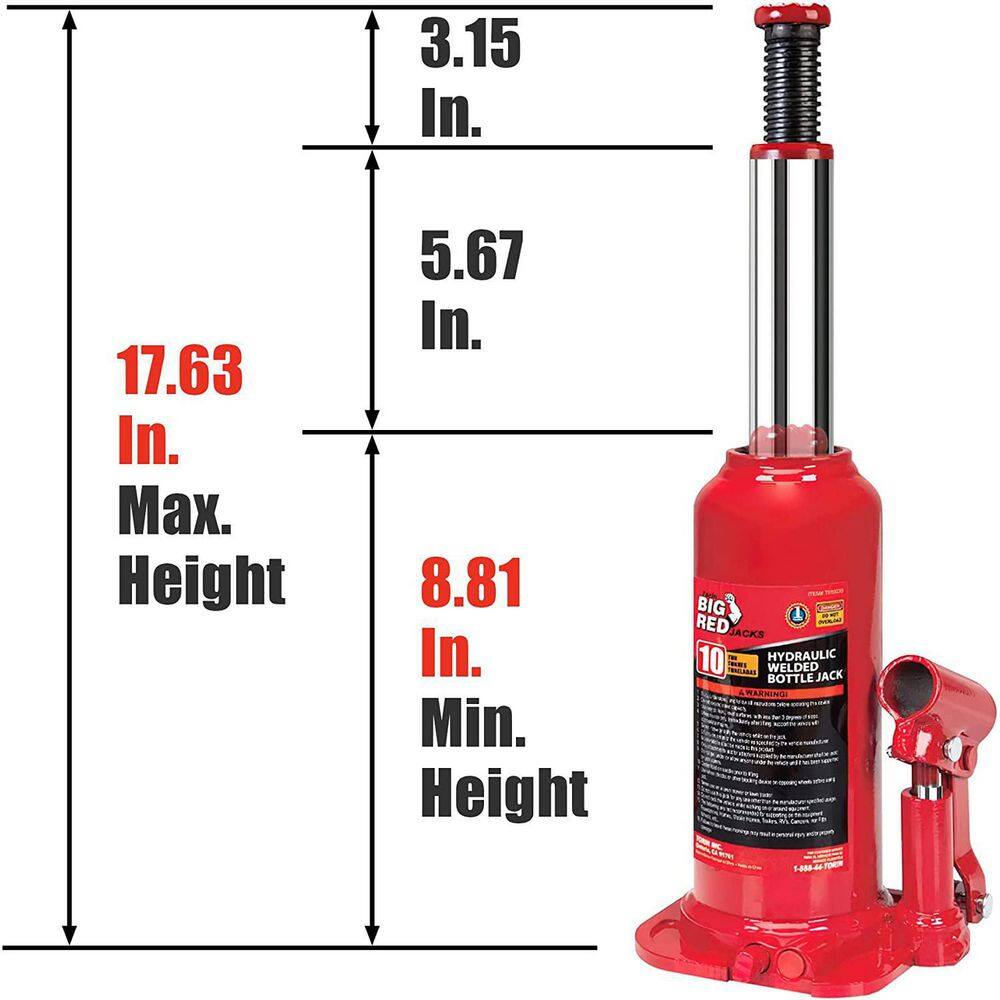 Big Red 10-Ton Bottle Jack T91003