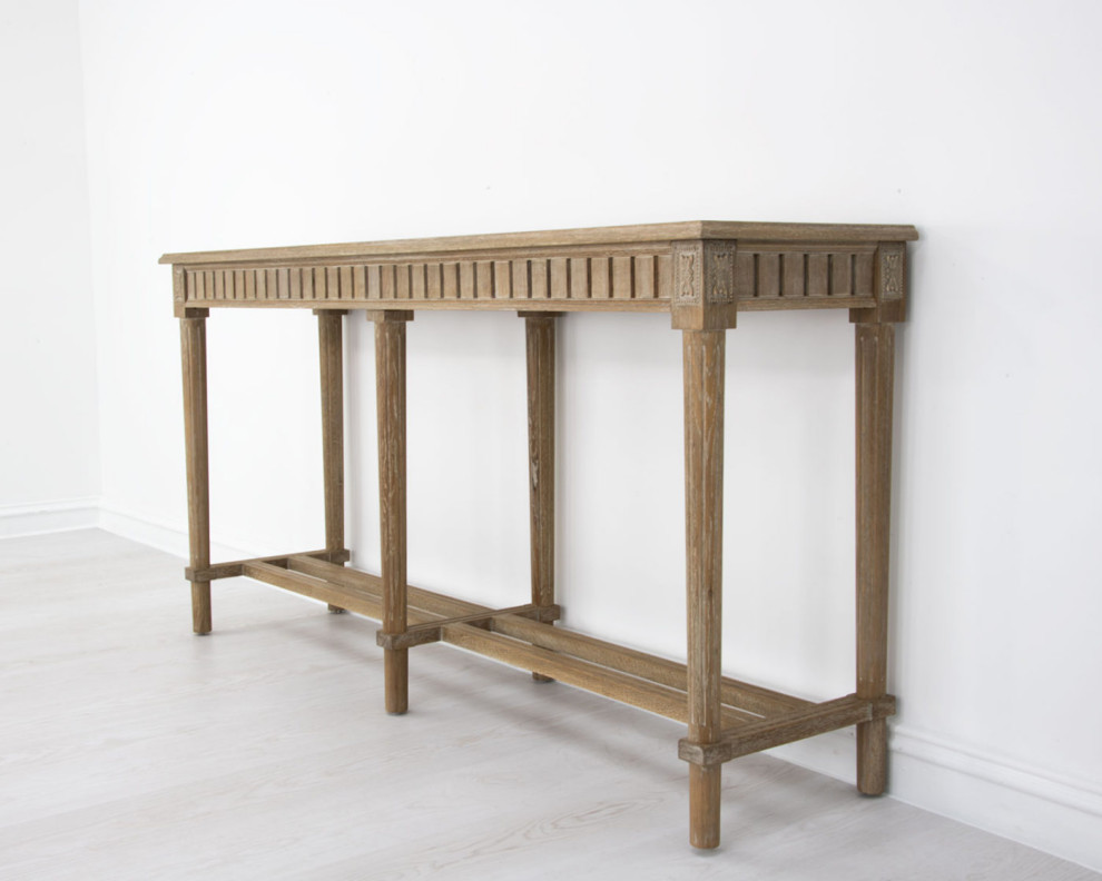 Bansi White Console Table   Farmhouse   Console Tables   by Virgil Stanis Design  Houzz