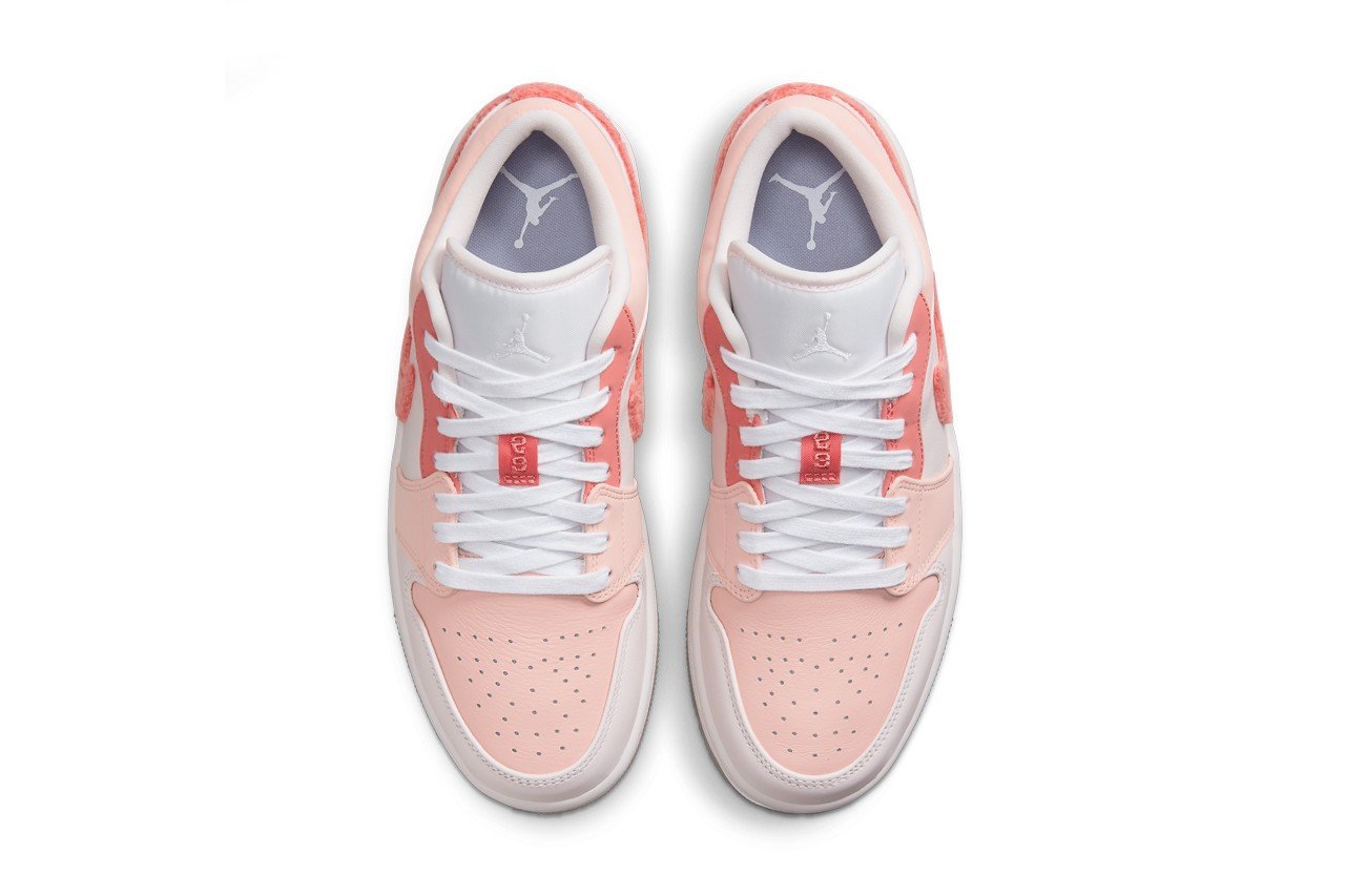 Air Jordan 1 Low White Pink Grey Shoes DM5443-666