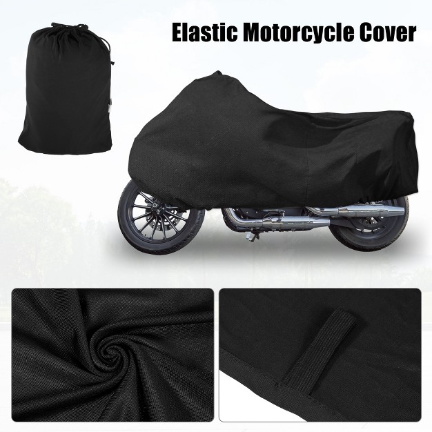 Unique Bargains Universal Indoor Stretch Elastic Fabric Motorcycle Cover