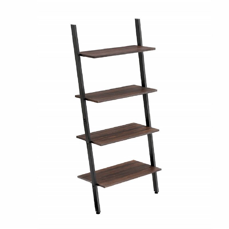 Industrial 4 Tiers Leaning Ladder Storage Shelf