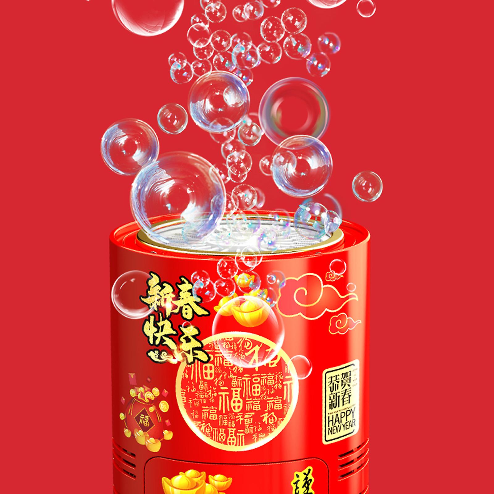 Charging 180ml Fireworks Bubble Machine Firecracker Sound Gift