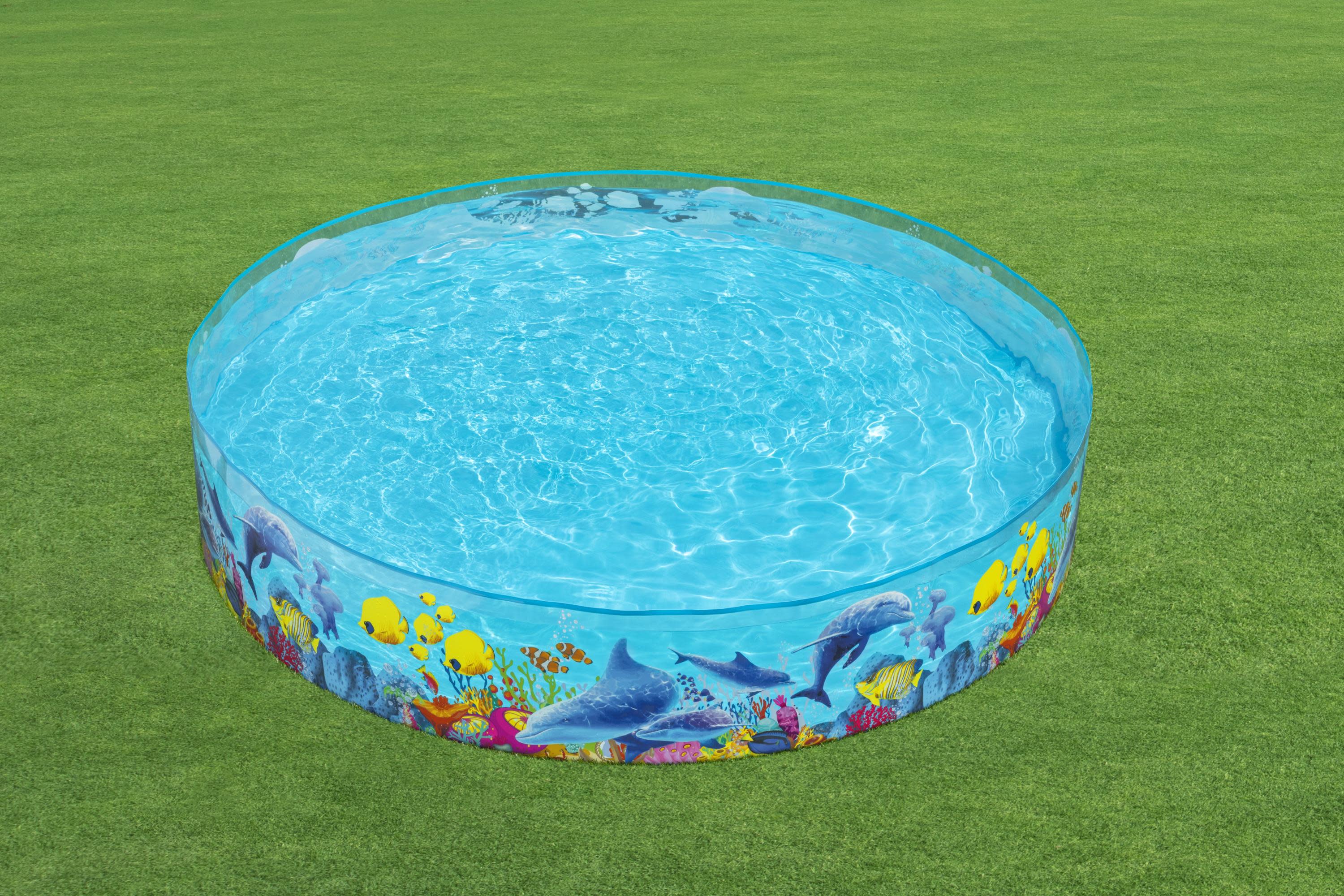 Play Day 8' x 8' Multicolor Round Kiddie Pool