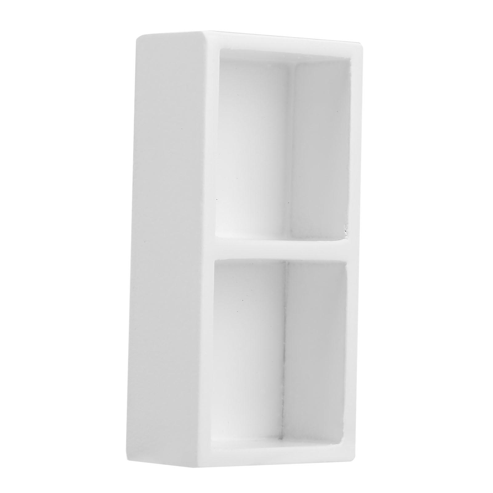 1:12 Miniature House Bathroom Cabinet White Mini Simulated Cupboard Shelf Model Toy