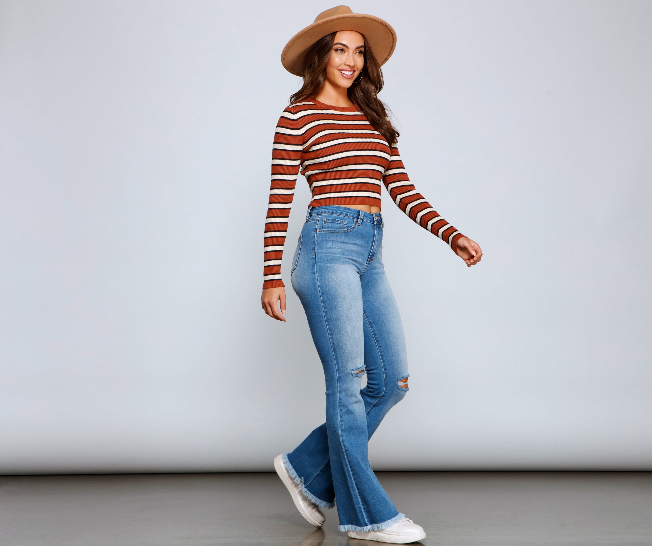 Walk It Out In Style High-Rise Flared Jeans