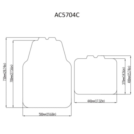 Autocraft Floor Mat Set， Vinyl， Heavy-Duty， Clear， 4 Piece