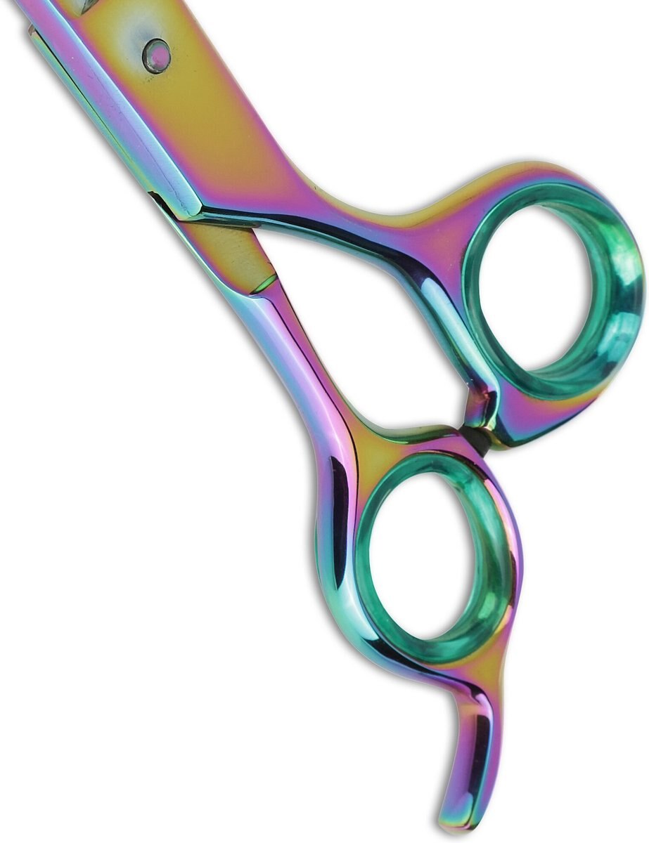 Sharf Gold Touch Rainbow Curved Pet Grooming Shear