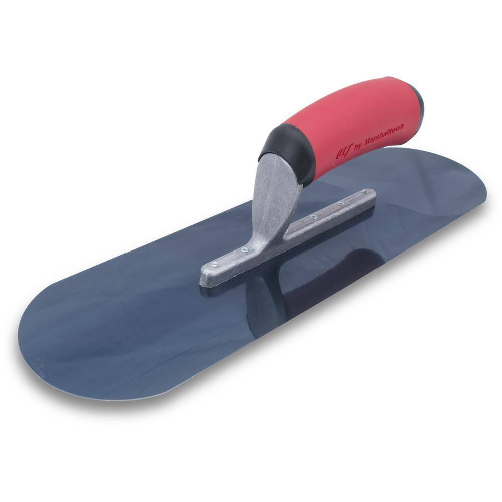 MARSHALLTOWN 14 in. x 4 in. Blue Steel Pool Trowel-Resilient Handle PT144BR