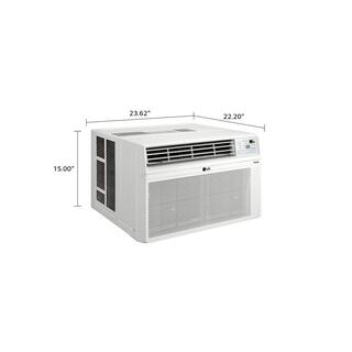 LG 12000 BTU Window Smart Air Conditioner Cools 550 sq. ft. with ENERGY STAR and Remote Wi-Fi Enabled in White LW1223ERSM