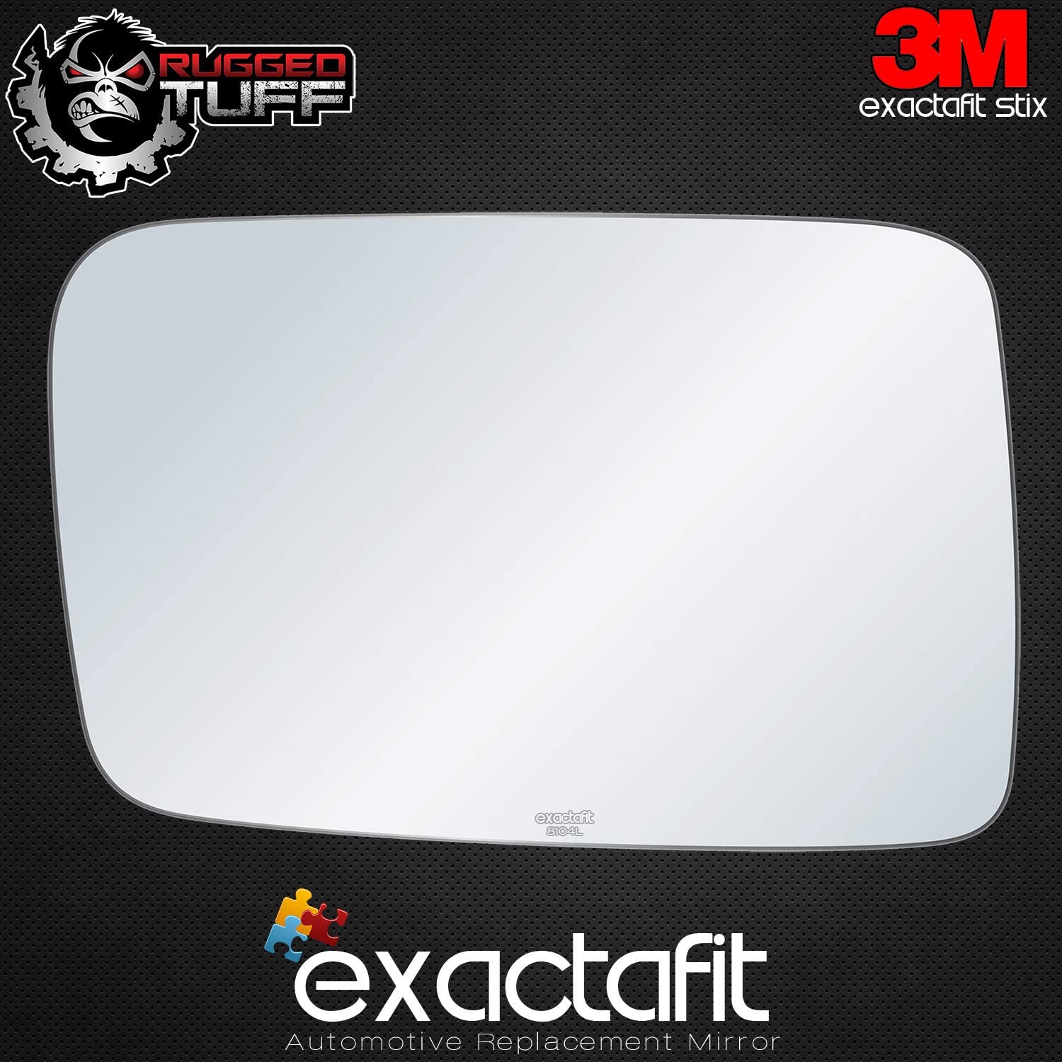 exactafit 8104L Driver Side Mirror Left Hand Glass Replacement Fits 2006-2010 Jeep Commander