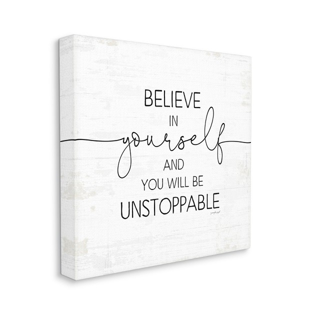 Stupell Industries Believe In Yourself Inspirational Sentiments Distressed Charm