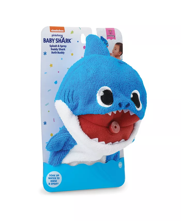 Baby Shark Macys Pinkfong Official Splash and Spray Daddy Shark Bath Buddy by WowWee