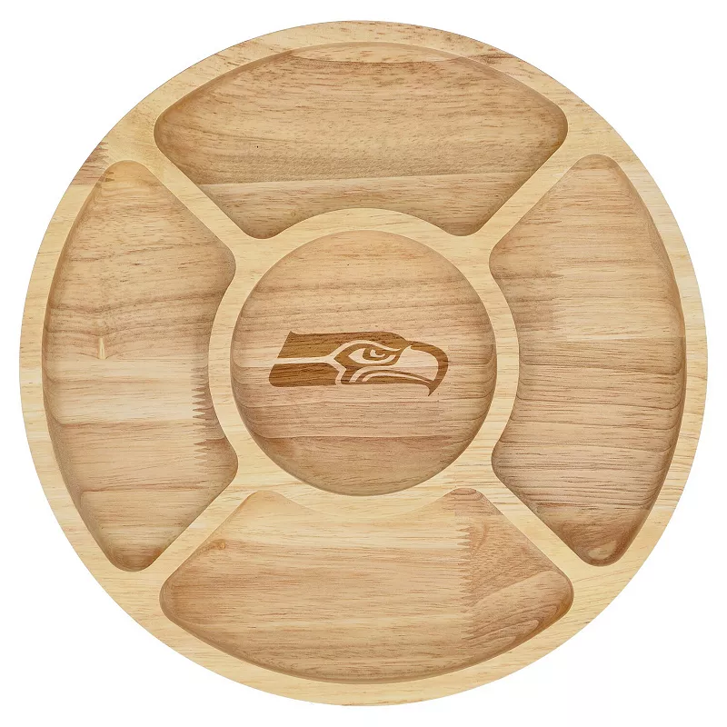 The Memory Company Seattle Seahawks Wood Chip and Dip Serving Tray