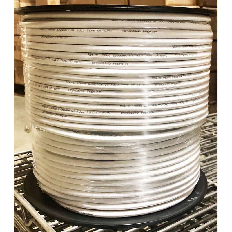 COAX CABLE RG6 500' WHT