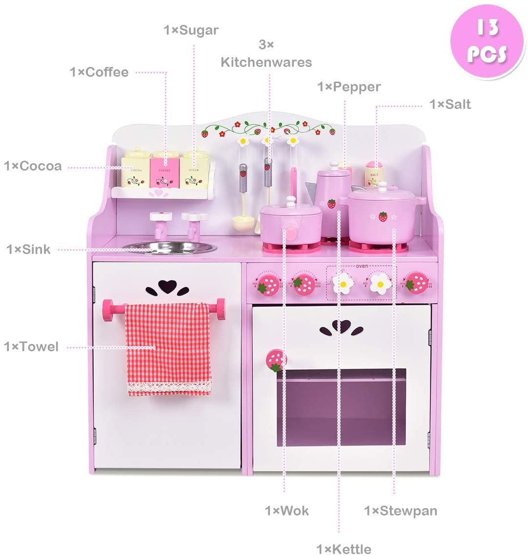 Costzon Kids Kitchen Playset,Toddler Gift Toy (24.4