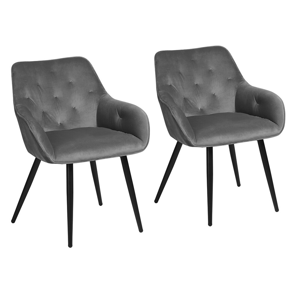 Homy Casa Mid Moderm Century Tufted Dining Chair(Set of 2)