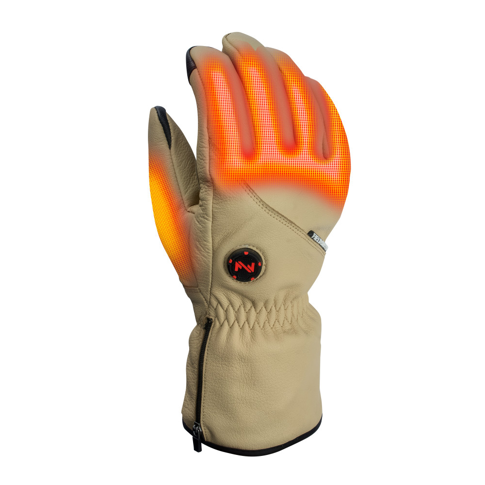 Ranger Heated Work Gloves Unisex 7.4 Volt Light Tan Small ;