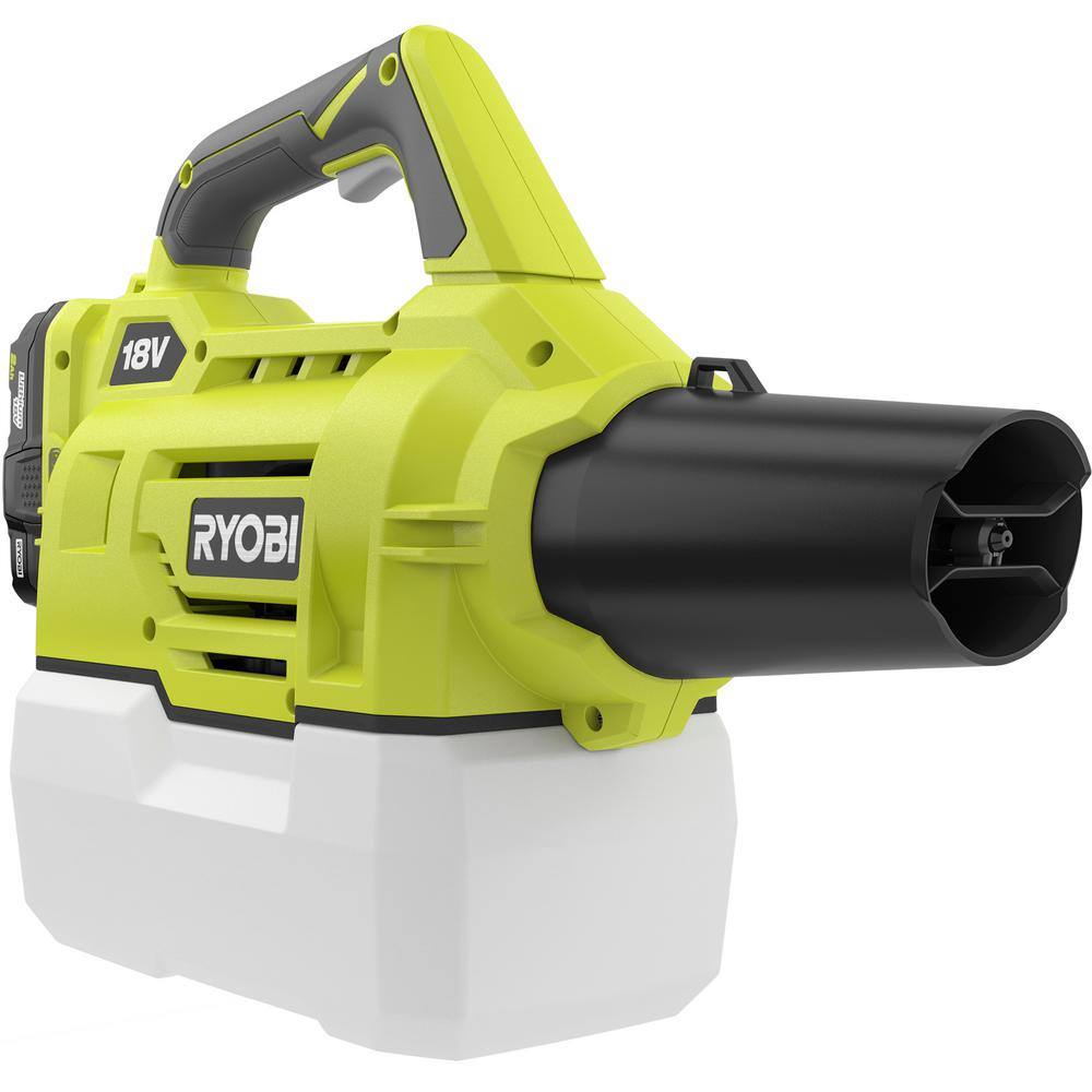 RYOBI ONE+ 18V Cordless Battery FoggerMister with 2.0 Ah Battery and Charger P2850