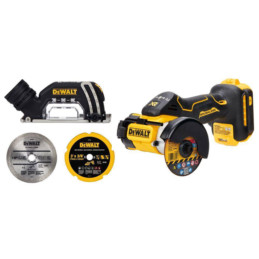 DW 20V XR Cordless 3 in. Angle Grinder and 20V MAX POWERSTACK Compact Battery Starter Kit DCS438BW034C