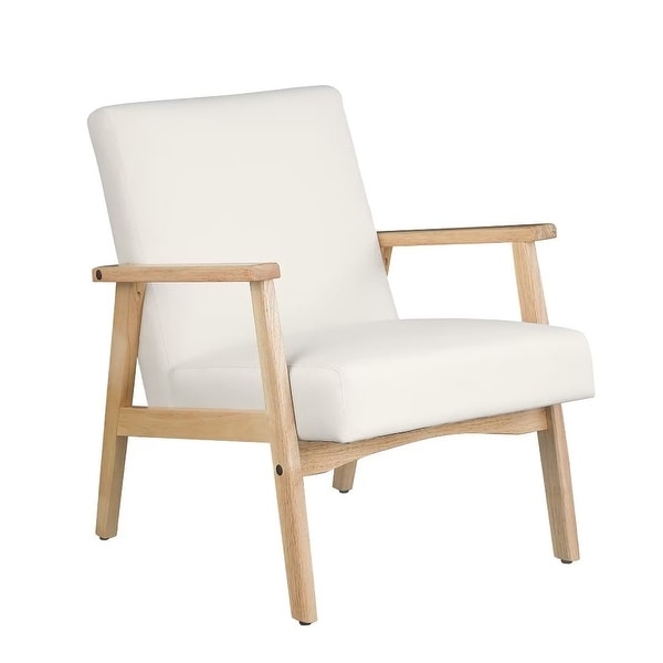 Morden Fort Accent Chair Armchair with Rubber Wood Frame