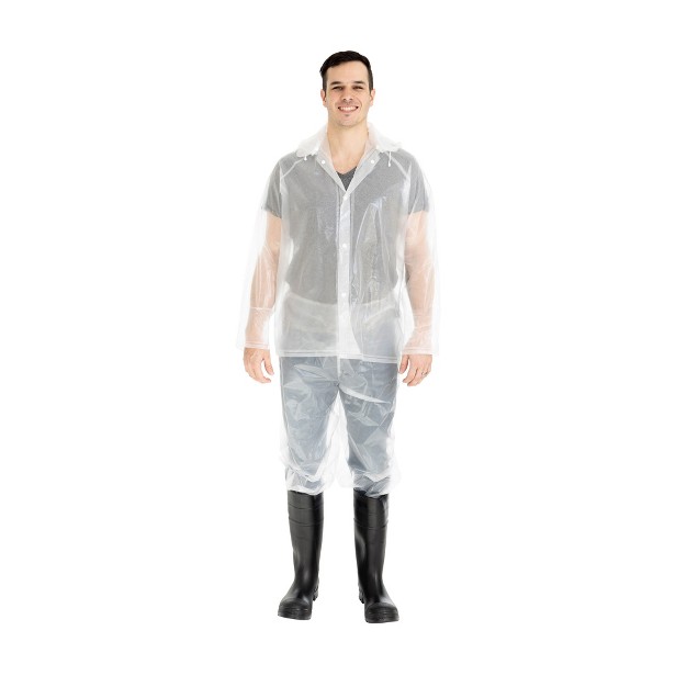 Stansport Women x27 s 3 Piece 12 Mm Thick Rainsuit Clear