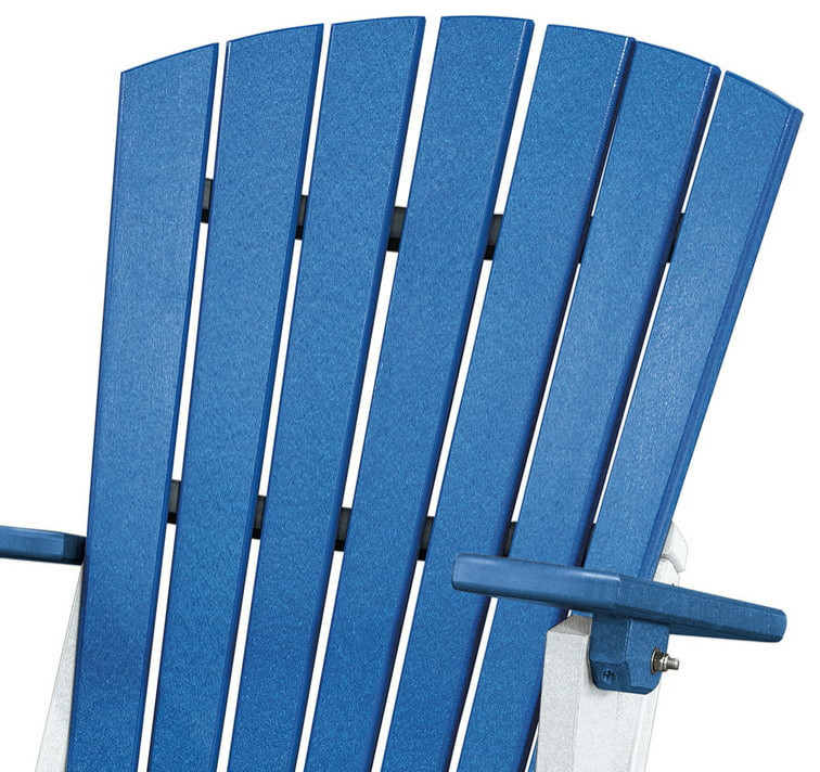 Traditional Adirondack Chair  Folding Design With Contoured Seat  Blue/White   Contemporary   Adirondack Chairs   by Decorn  Houzz