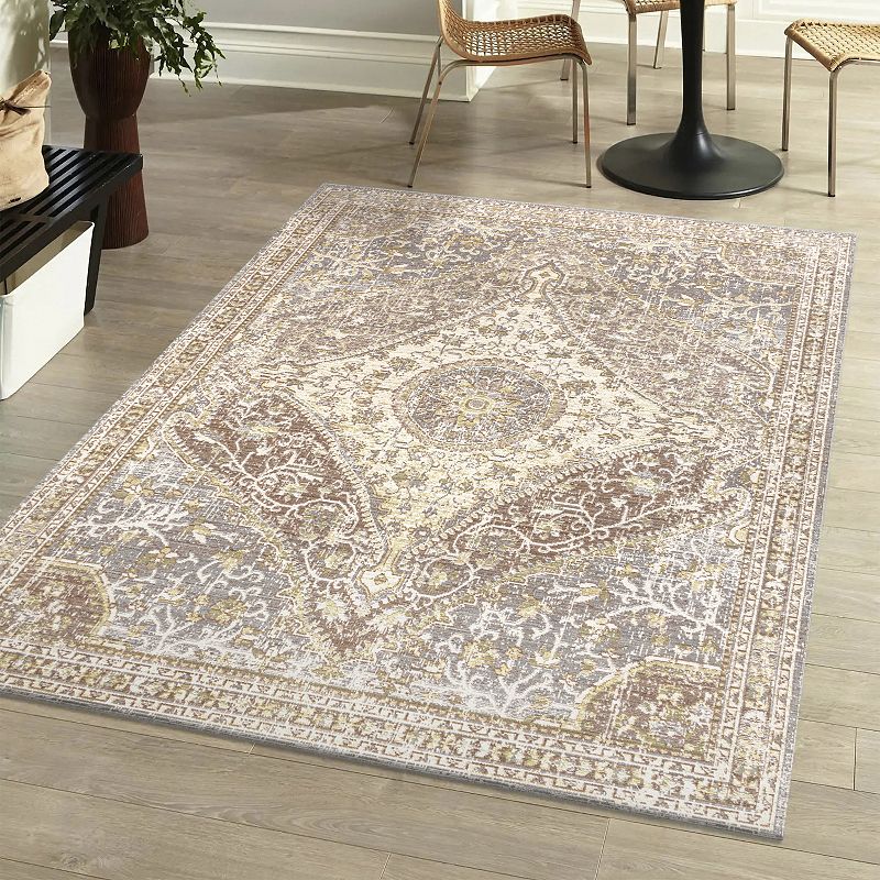 Petras Modern Ornate Medallion Area Rug