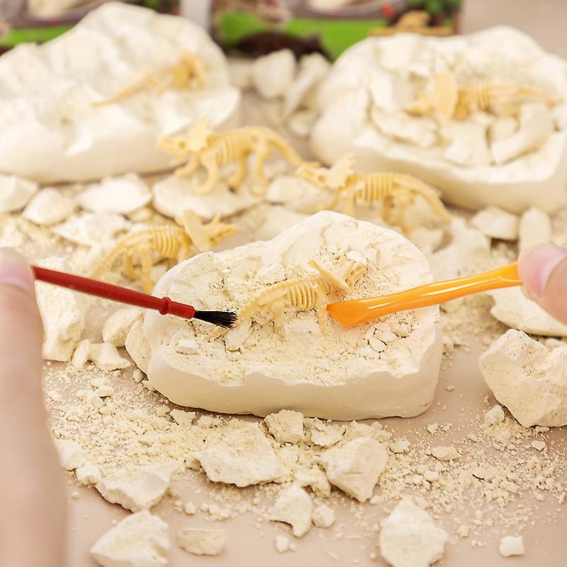 Miman  Childrens Archaeological Dinosaur Fossil Skeleton Model Diy Handmade Dinosaur Egg Blind Box Digging Toys