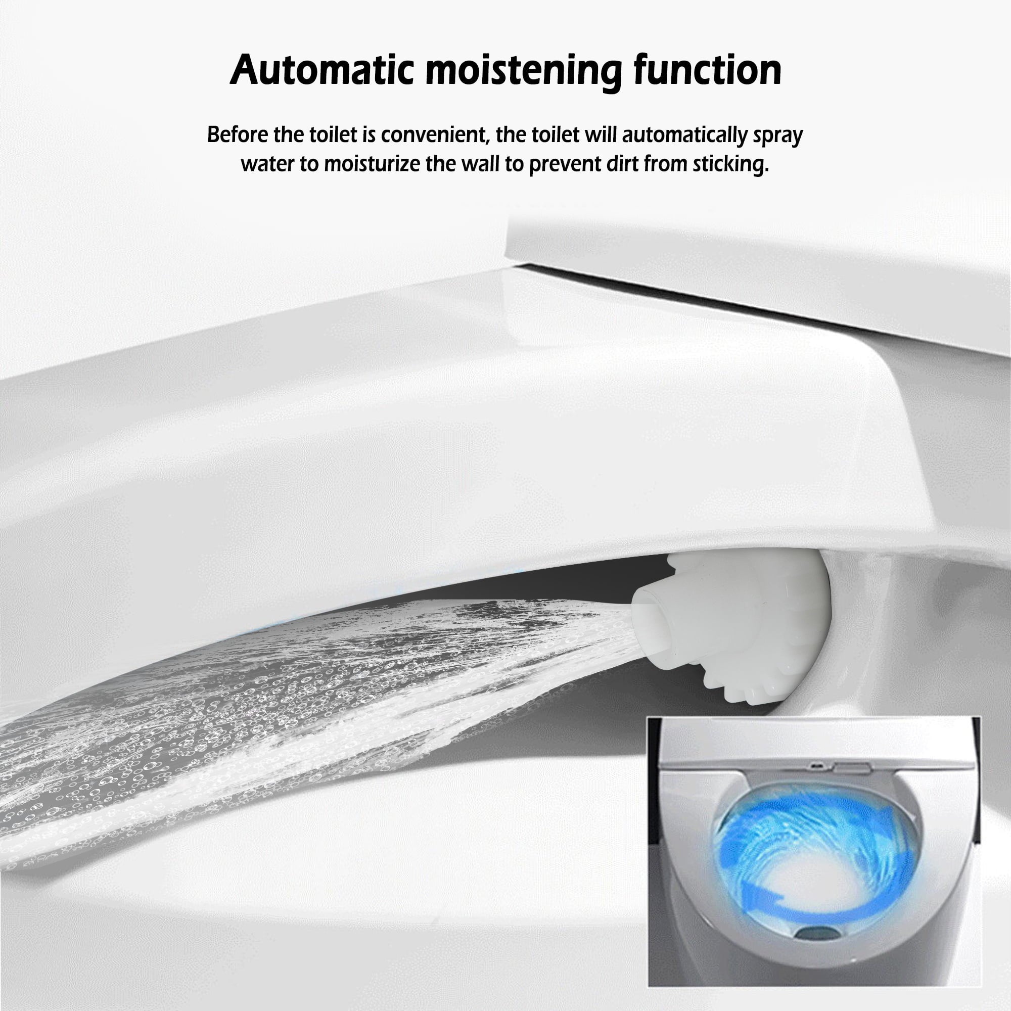 Ukeep 2023 Smart Bidet Toilet, One Piece Toilet with Auto Open/Close Lid, Auto Dual Flush, Heated Seat, UV LED Sterilization, Warm Water and Dry