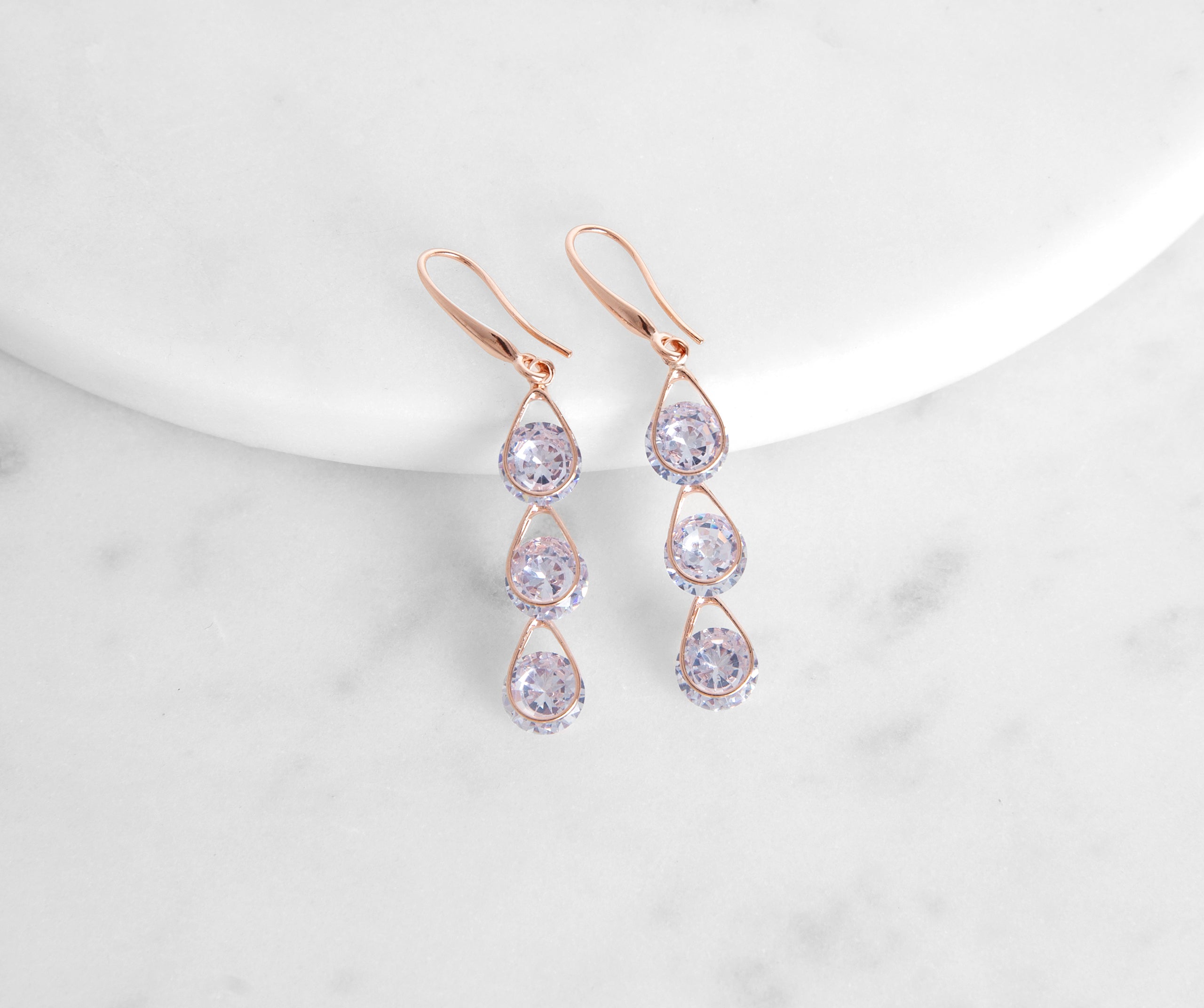 Sparkling Essence Cubic Zirconia Drop Earrings