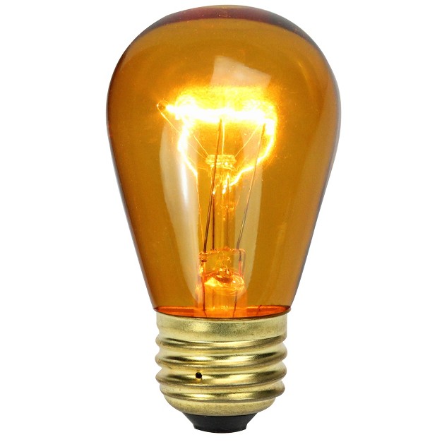 Northlight Pack Of 25 Incandescent S14 Amber Christmas Replacement Bulbs