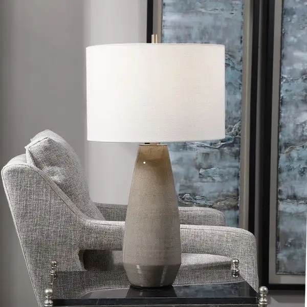 Uttermost Volterra Taupe-Grey Table Lamp