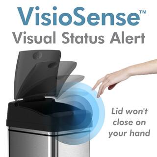 iTouchless 13 Gal. Stainless Steel Pet-Proof Sensor Trash Can with AbsorbX Odor Filter and PetGuard DZT13PL