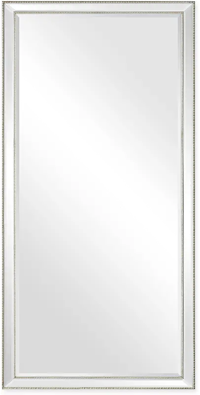 Modern Beaded Silver Wall Mirror