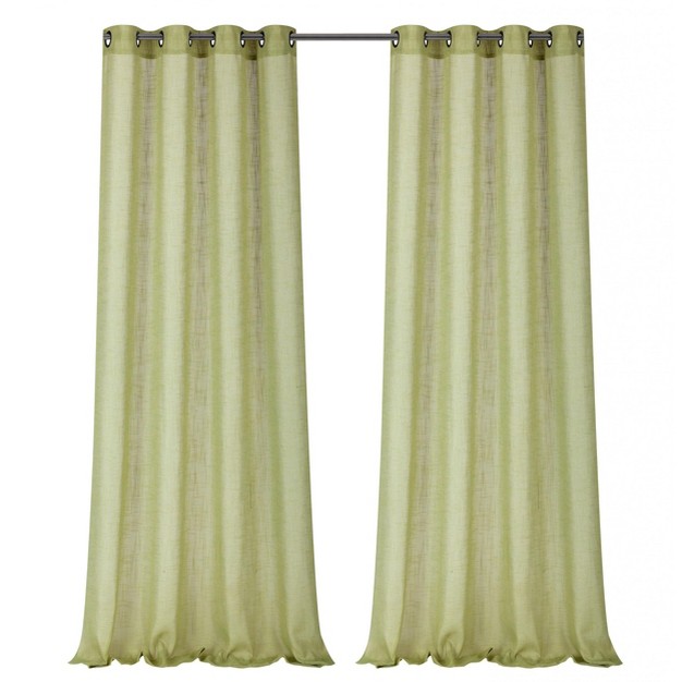 Kate Aurora 2 Pack Semi Sheer Grommet Top Window Curtains