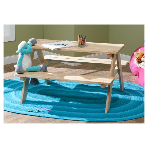 Rectangle Wooden Kids Picnic Table Merry Products